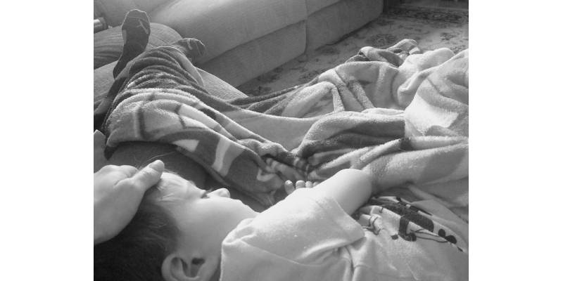 Young child being comforted