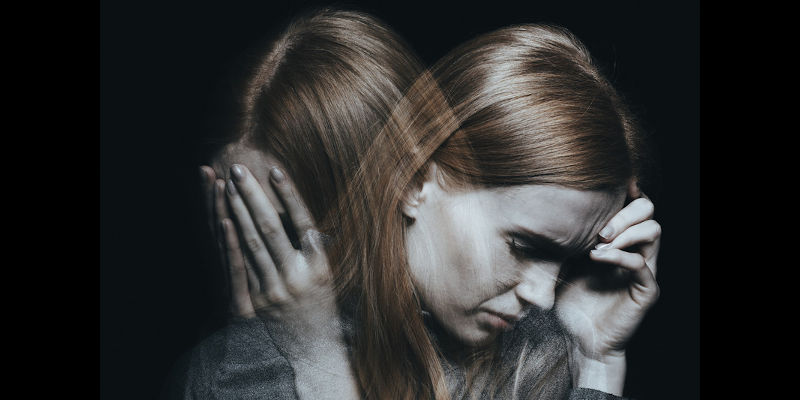 Distressed woman